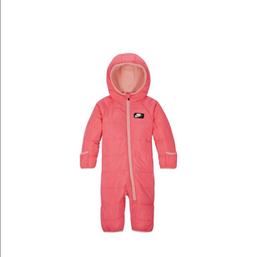 NIKE PINK BABY PUFFER SNOWSUIT